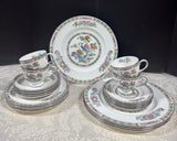 20-Piece Wedgwood England Kutani Crane China Set (2 AVAILABLE—PRICED INDIVIDUALLY AT $295 EACH SET) (A)