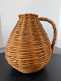 Rustic Handwoven Wicker Jug or Vase