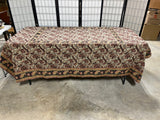 Williams Sonoma Rust/Black Paisley Table Cloth, 90"x71"