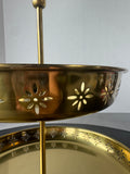 IKEA Garnera Brass Tone Filigree 2-Tier Metal Serving Stand