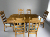 Thomasville Dining Set, Table, 6 Chairs, 2 Leaves and Table Pads