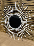 White Sunburst Mirror