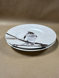 Pier 1 Snow Forest Titmouse Salad Plates — Pair (C)