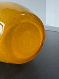 Amber & White Art Glass Vase AS IS (READ DESCRIPTION CAREFULLY)