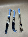 Wedgewood Jasper Cheese Knives And Pickle Fork - 3 Pieces