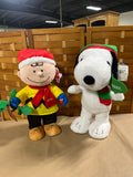 Charlie Brown  & Snoopy Holiday Greeters, 24"H. Tags still on.
