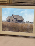 Old Cabin in Wheat Field Print by Jim Harrison; Signed