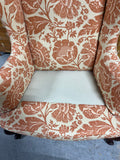 Cream/Terra Cotta Colored Wing Back Chair, 2 Available, PRICED INDIVIDUALLY, $165 each