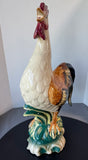 XL Italian Style Glazed Ceramic Rooster