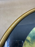 Vintage Style Print Of Woman In Oval Gold Frame