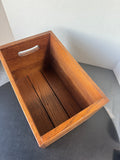Heavyweight Vintage Wooden Crate with Handles