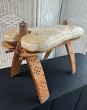 Large Vintage Camel Saddle Stool