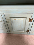 Turquoise/Teal Painted Console Cabinet