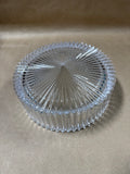 Large Ribbed Mikasa Diamond Fire Glass Fruit Bowl
