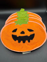 Set Of 4 Pottery Barn Kids Pumpkin Plaid Placemats