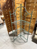 Folding Green Metal Corner Shelf