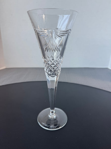 (G) Signed Waterford Crystal Millennium Peace Champagne Flute