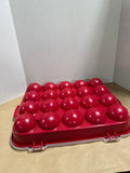 Sterilite Ornament Red Storage Case Holds 20 — With A Few Ornaments