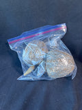 Pair Of Silver/Gold Tone Straw Apple Decor