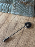 Swarovski Crystal SCS Society Silver Tone Lapel Stick Pin