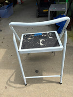(B)White Folding Step Stool