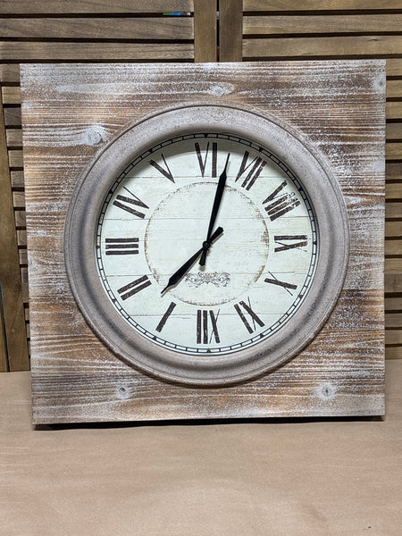 Distressed Wood Clock
