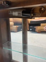 Lighted Petite Curio/Display Cabinet with Mirrored Back