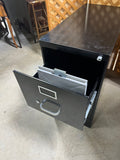 Black Metal 2 Drawer File Cabinet