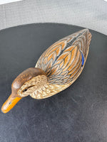 (B) Hutch Signed Jerry Hutchins 1979 Mallard Hen Wooden Duck Decoy
