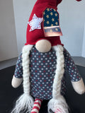Stars & Stripes Plush Gnome with Dangly Legs