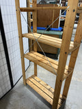 Lightweight Wooden Shelf with Metal Bar Support