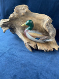 Wooden Duck on Driftwood