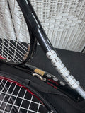 Pair of Prince Q3 Red Triple Threat Oversized Tennis Racquets with Cases