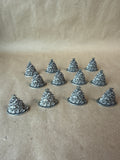 Seagull Pewter Christmas Trees Place Card Holders - Set Of 12