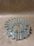 Pukeberg Sweden Textured Glass Candle Holder Ashtray Sculpture