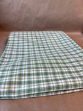 Green Gingham Primitive Tablecloth