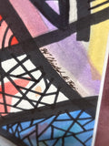 Zentangle Abstract Ink/Watercolor; Signed