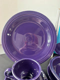 (F) Homer Laughlin Fiestaware 5-Piece Plum Place Setting in Box