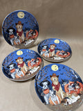Pier 1 Ironstone Dog And Cat Halloween Salad Plates - Set Of 4 // 2 Sets Available// PRICED INDIVIDUALLY