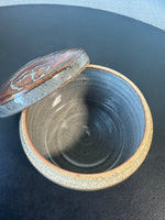 Jepson Stoneware Pottery Round Lidded Keepsake Box