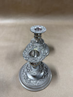 Pair Of Ornate Silver Plate Candle Holders