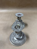 Pair Of Ornate Silver Plate Candle Holders
