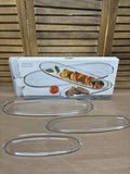 Glass Oval Platters (3) In Box