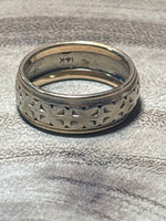 14K Gold Band (White & Yellow) - SIZE 5.75