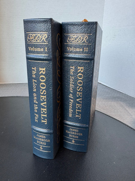 2-Volume Set of Roosevelt Easton Press Collector’s Edition Leather Bound Hardcover Books