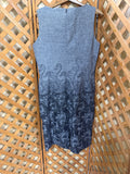 Womans SIZE 14 Talbots Gray Tweed Floral Paisley Print Sleeveless Sheath Dress