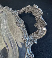 Sheffield Ascot Large Vintage Silver Plate Serving Tray