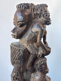 Carved Ebony Wood African Tree of Life Sculpture
