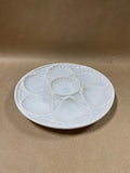 White Iridescent Oyster Plate