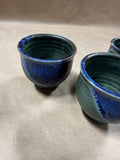 Set Of 3 Pottery Tea Cups